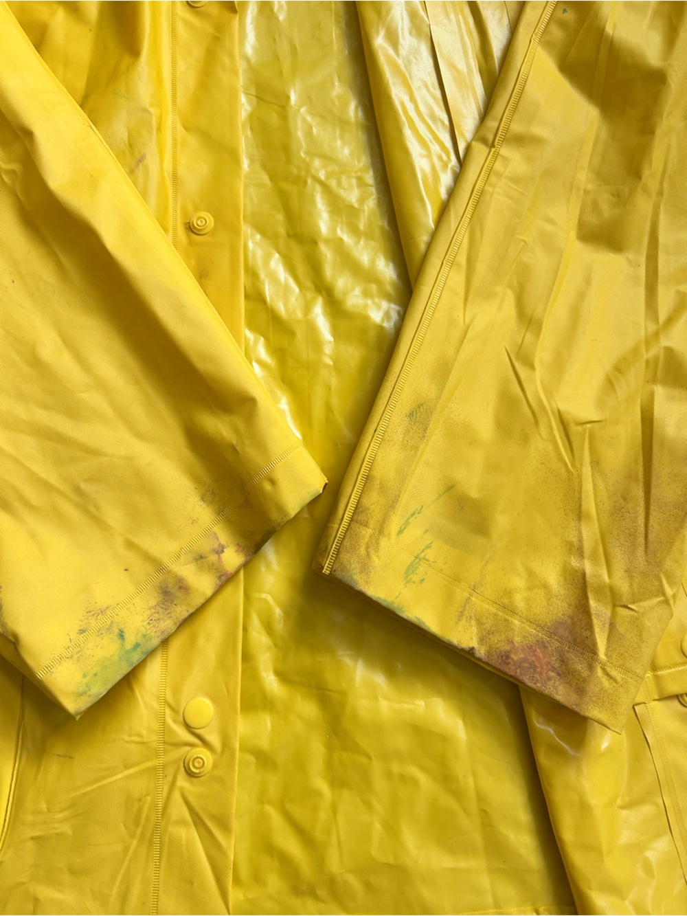 Vintage 100% Vinyl Raincoat Unisex size Small - Picture 9 of 10